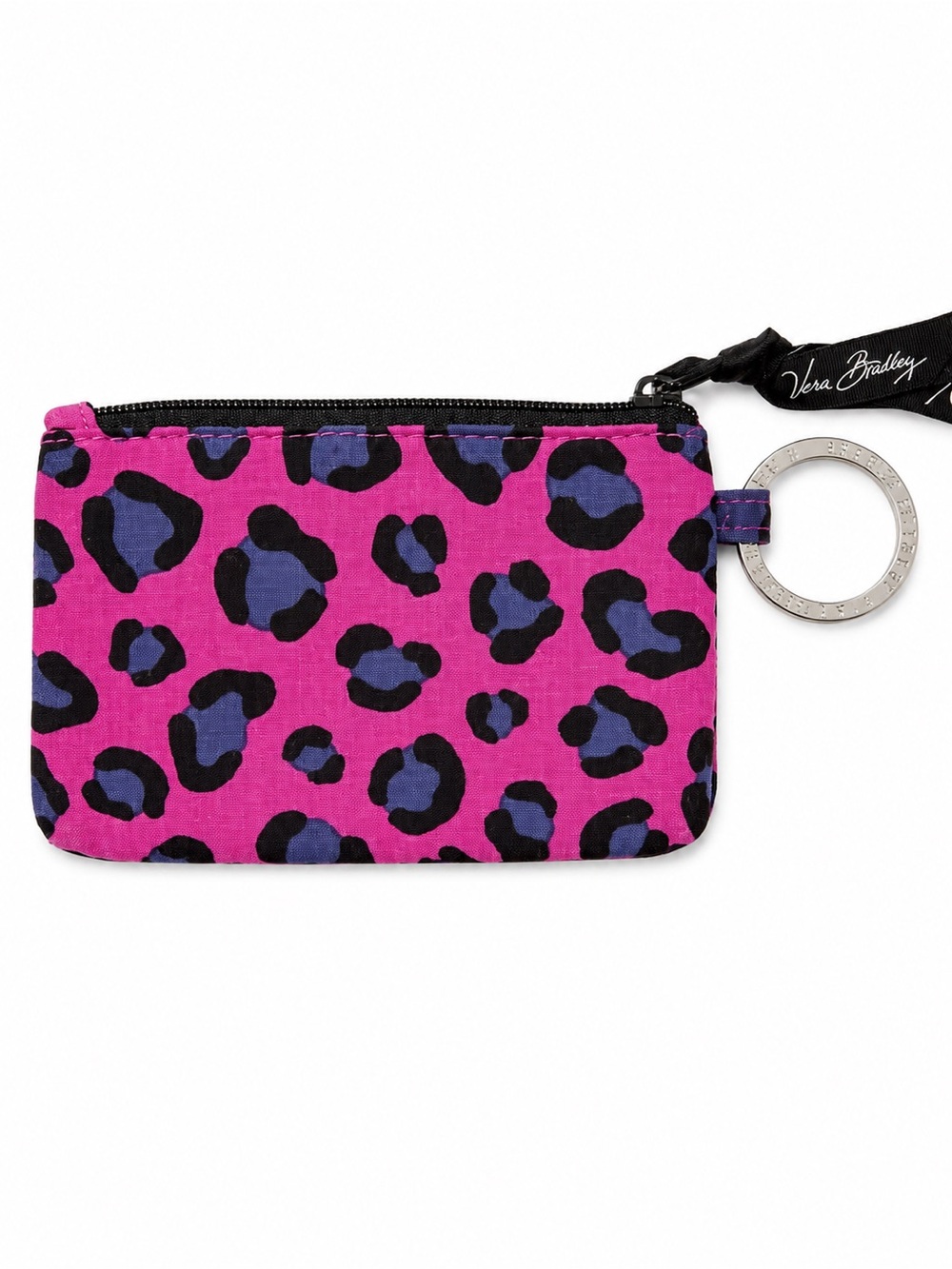 Vera Bradley Pink Leopard Print Key Ring Wallet